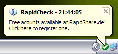 RapidCheck Free Account Notification