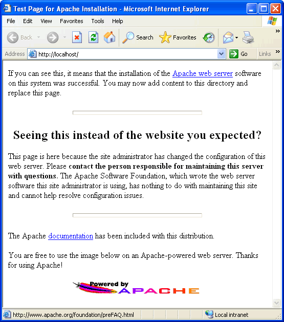 Apache Test Sayfası