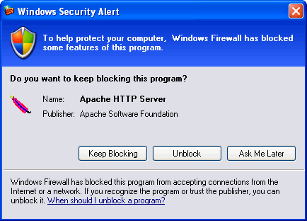 Windows Firewall Uyarı Mesajı